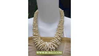 Cream Beading Chockers Necklaces Corn